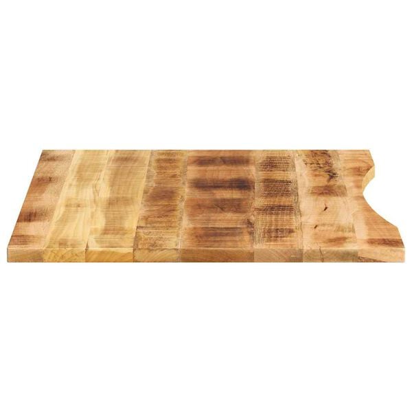 vidaXL Desk Top with Curve 110x80x2.5 cm Solid Wood Rough Mango