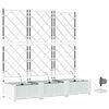 vidaXL Garden Planter 3 pcs White 120 x 40 x 126 cm PP
