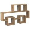 vidaXL Wall Shelf Wall-Mounted Artisan oak 82 x 15 x 51 cm
