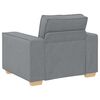 vidaXL Sofa 3 pcs Light Grey Fabric