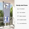 vidaXL Outdoor Roller Blind Blue and White 100x270 cm Fabric&Steel