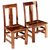 vidaXL Dining Chairs 2 pcs Solid Acacia Wood