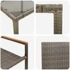 vidaXL Garden Dining Set 9 pcs Grey Poly Rattan