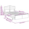 vidaXL Storage Bed with Drawer Sonoma Oak 135 x 190 cm Engineered Wood