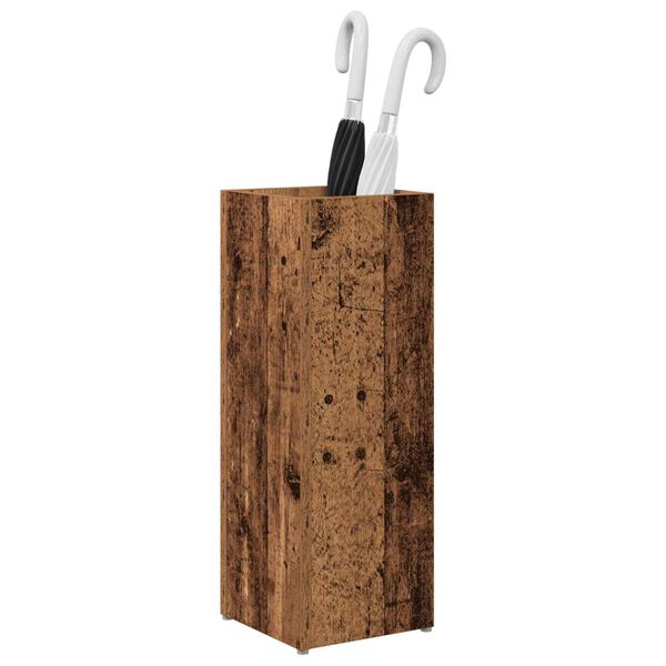 vidaXL Umbrella Stand Old Wood 20 x 20 x 55.5 cm Engineered Wood
