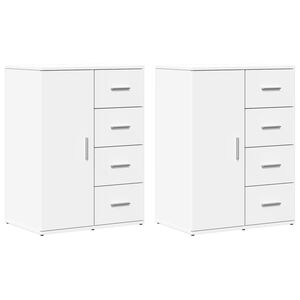 vidaXL Sideboards 2 pcs White 59x39x80 cm Engineered Wood