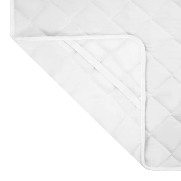 vidaXL Quilted Mattress Protector White 120x200 cm Light