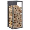 vidaXL Firewood Rack Anthracite 25x25x60 cm Cold-rolled steel