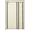 vidaXL Folding Wardrobes 2 pcs Cream 110x45x175 cm Fabric
