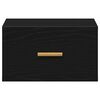 vidaXL Wall-mounted Bedside Cabinet Black Oak 35 x 35 x 20 cm