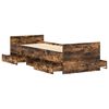 vidaXL Bed Frame without Mattress Smoked Oak 100x200 cm