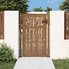 vidaXL Garden Gate 100x150 cm Corten Steel Bamboo Design