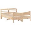 vidaXL Bed Frame with Headboard 140x190 cm Solid Wood Pine