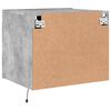 vidaXL Wall-mounted Bedside Cabinet with LED Lights Concrete Gery