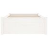 vidaXL Bed Frame without Mattress White Solid Wood 75x190 cm Small Single