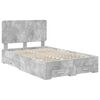 vidaXL Bed Frame Concrete Grey 120 x 190 cm Engineered Wood