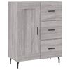 vidaXL Highboard Grey Sonoma 69.5x34x180 cm Engineered Wood