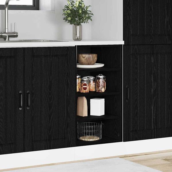 vidaXL Kitchen Base Cabinet with Drawer Black oak 40 x 44.5 x 81.5 cm