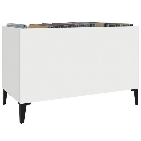 vidaXL Record Cabinet White 74.5x38x48 cm Engineered Wood