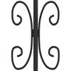 vidaXL Garden Fence with Spear Top Black 240x100 cm Powder-coated Steel