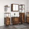 vidaXL Bathroom Furniture Set with Shelf 3 pcs Smoked Oak and Black