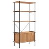 vidaXL 5-Tier Shelving Unit with Cabinet 80x40x163 cm Steel and Engineered Wood