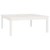 vidaXL Coffee Table White 100x100x40 cm Solid Wood Pine