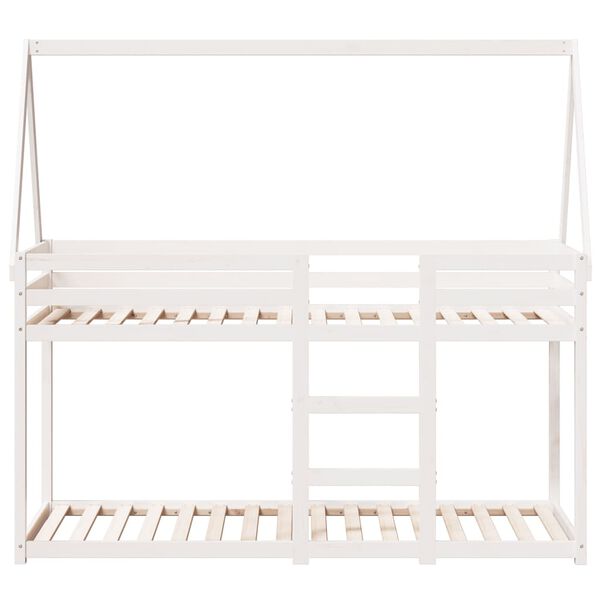 vidaXL Bunk Bed without Mattress White 80x200 cm Solid Wood Pine