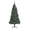 vidaXL Artificial Pre-lit Christmas Tree with Ball Set Green 180 cm