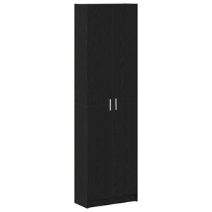 vidaXL Wardrobe with Shelf Black Oak 55 x 25 x 189 cm Engineered Wood