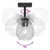 vidaXL Ceiling Spotlight Black 13 x 13 x 26 cm Glass and metal