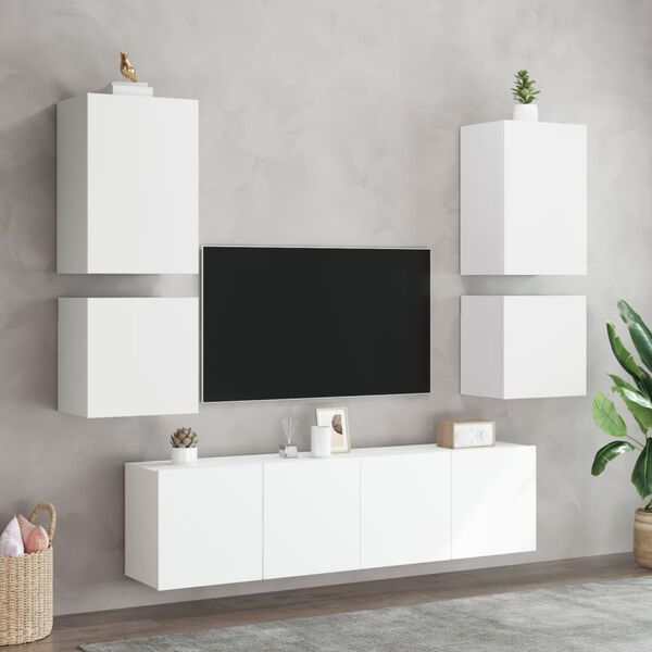 vidaXL TV Wall Cabinet White 40.5x30x40 cm Engineered Wood