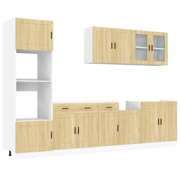 vidaXL 7 Piece Kitchen Cabinet Set Porto Sonoma Oak Engineered Wood