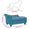 vidaXL Dog Sofa Turquoise 83x45x42 cm Faux Leather