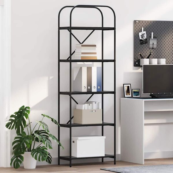 vidaXL Bookshelf Black Oak 60 x 30 x 183 cm Engineered wood