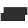 vidaXL Fence Panel 6 pcs 1055 x 186.5 cm WPC and Aluminium Black