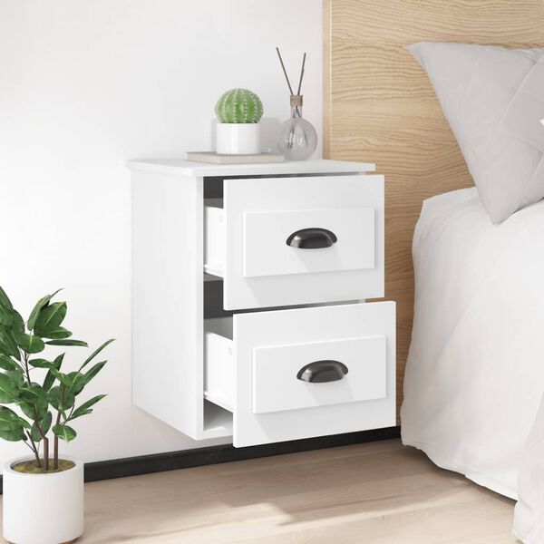 vidaXL Wall-mounted Bedside Cabinets 2 pcs White 41.5x36x53cm