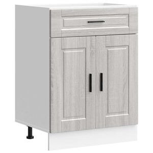 vidaXL Kitchen Base Cabinet Porto Grey Sonoma Engineered Wood
