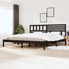 vidaXL Bed Frame without Mattress Black Solid Wood Pine 200x200 cm