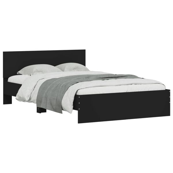 vidaXL Bed Frame without Mattress Black 120x190 cm Small Double
