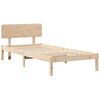 vidaXL Bed Frame with Headboard Natural 90 x 190 cm Solid Pine Wood