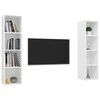 vidaXL Wall-mounted TV Cabinets 2 pcs White Engineered Wood