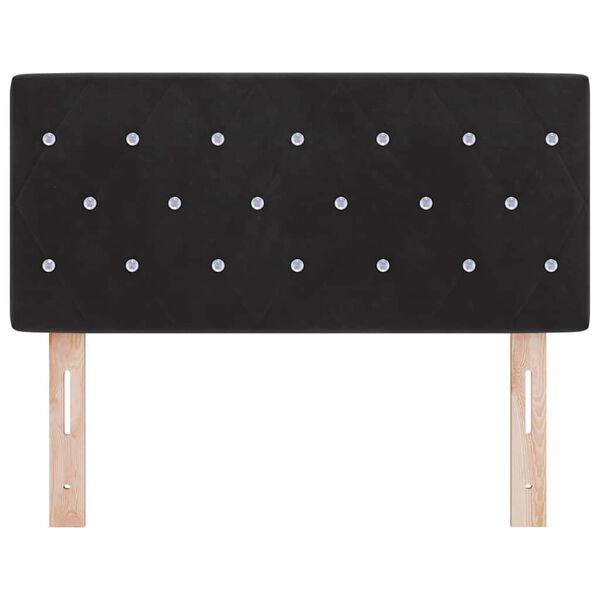 vidaXL Headboard with Headboard Black 90 cm Faux Leather