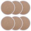 vidaXL Jute Placemets 6 pcs Natural and White 100% Tossa Jute