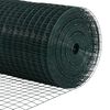 vidaXL Fence with Post Green 0.6 x 100 m Steel and PVC