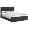 vidaXL Bed Frame with Storage and Headboard Black 120 x 190 cm