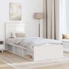vidaXL Bed Frame with Headboard White 90 x 200 cm Solid Pine Wood