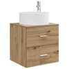 vidaXL Wall-Mounted Sink Vanity Artisan Oak 49.5 x 44.5 x 65.5 cm