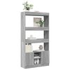 vidaXL Highboard Grey Sonoma 92x33x180 cm Engineered Wood