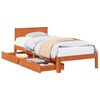 vidaXL Bed Frame with Headboard Wax Brown 70 x 190 cm Solid Pine Wood